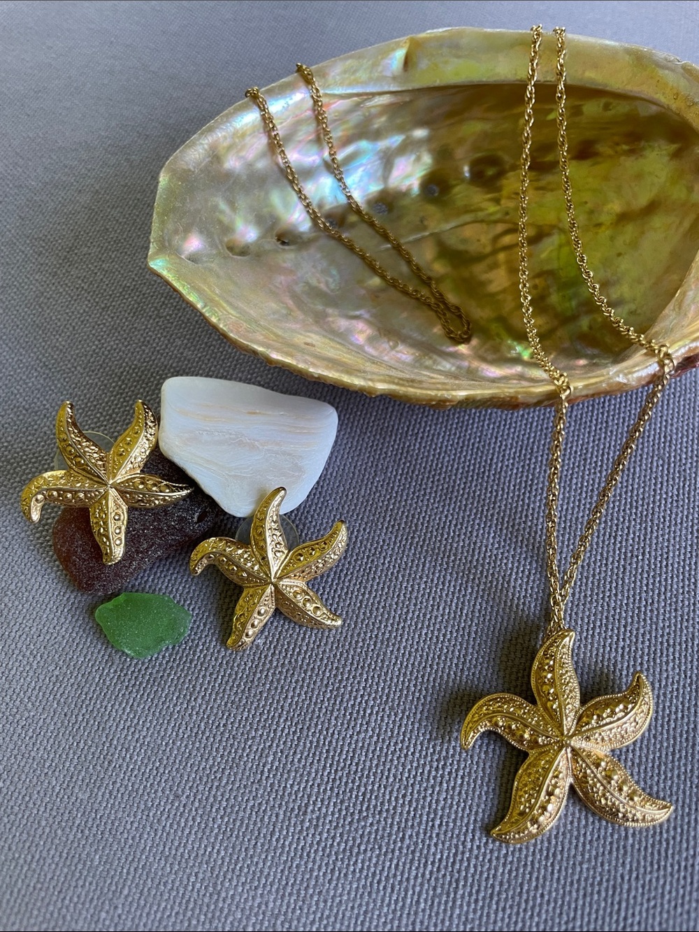 Avon Starfish Jewelry Set